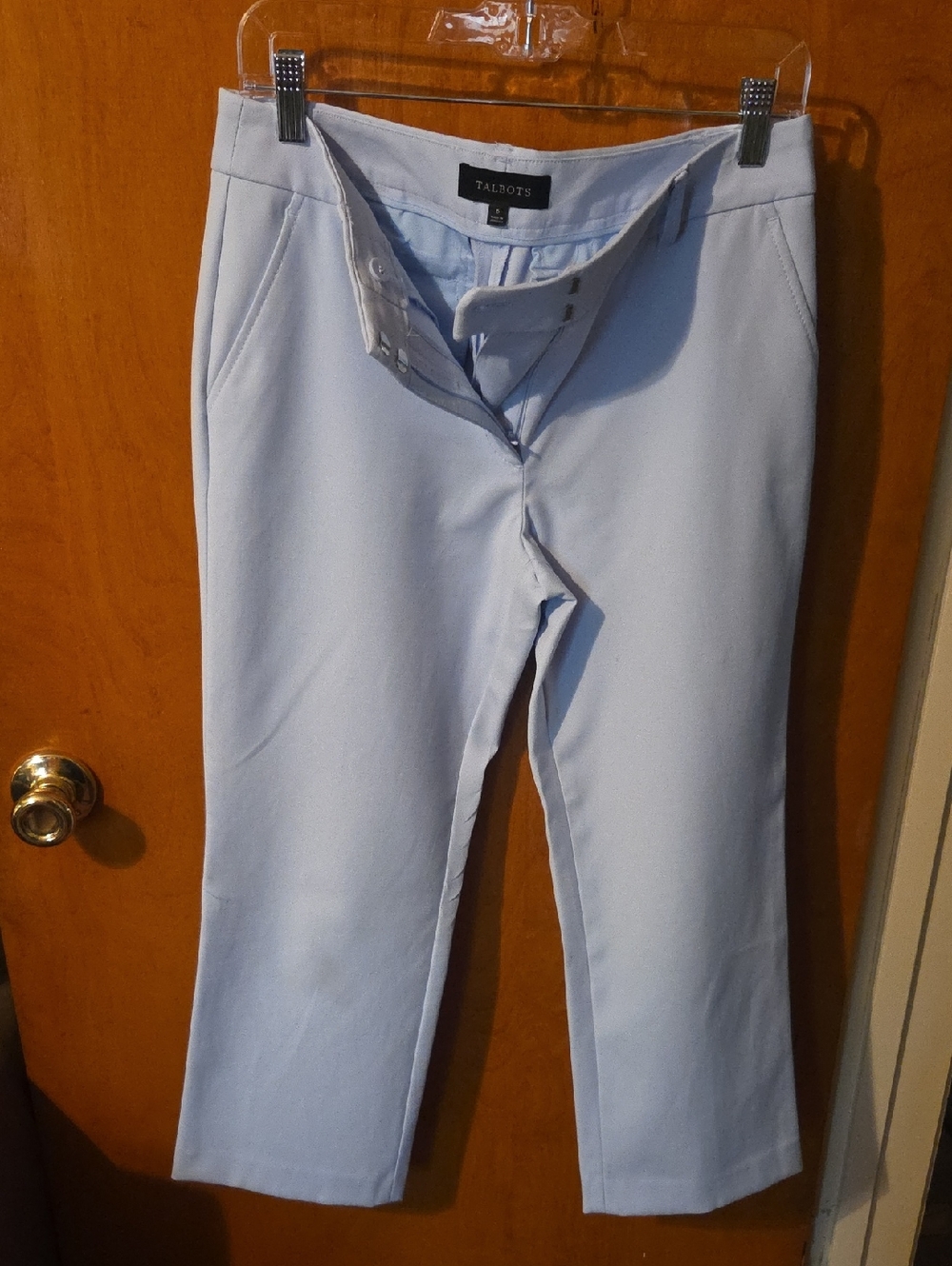Talbots Pale Blue Cropped Dress Pants